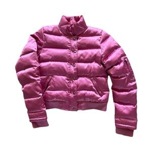 Juicy Couture Y2K vintage RARE mean girls pink puffer jacket small